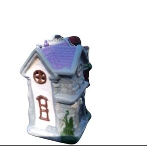 Lot Of 7 Halloween Mini Village Ceramic Figures Haunted Houses, Gazebo, Tower...